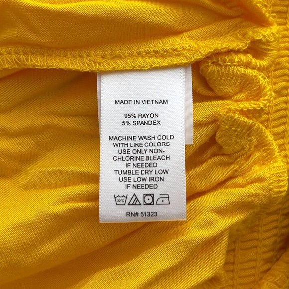 1. STATE Women Smocked Hem Crop Tank Top Sunflower Yellow Sz Medium NWT - 0019 - Picture 7 of 9